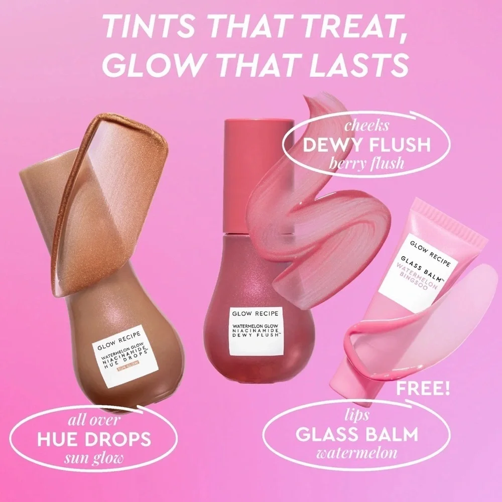 Glow Recipe BUNDLE Plum Plump Deep Hydration Kit & Best of Glow Hues New in Box